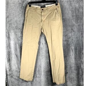 Abercrombie & Fitch Pants Mens 32x30 (33x28) Tan Chino Stretch Straight Classic
